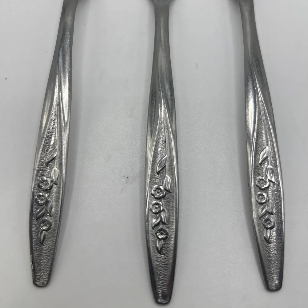 Superior Stainless Flatware USA RADIANT ROSE 3 Forks Vintage